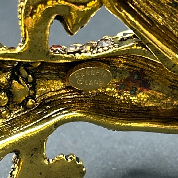 Vintage Kenneth Jay Lane Reptile Hinged Bracelet - Picture 5 of 7